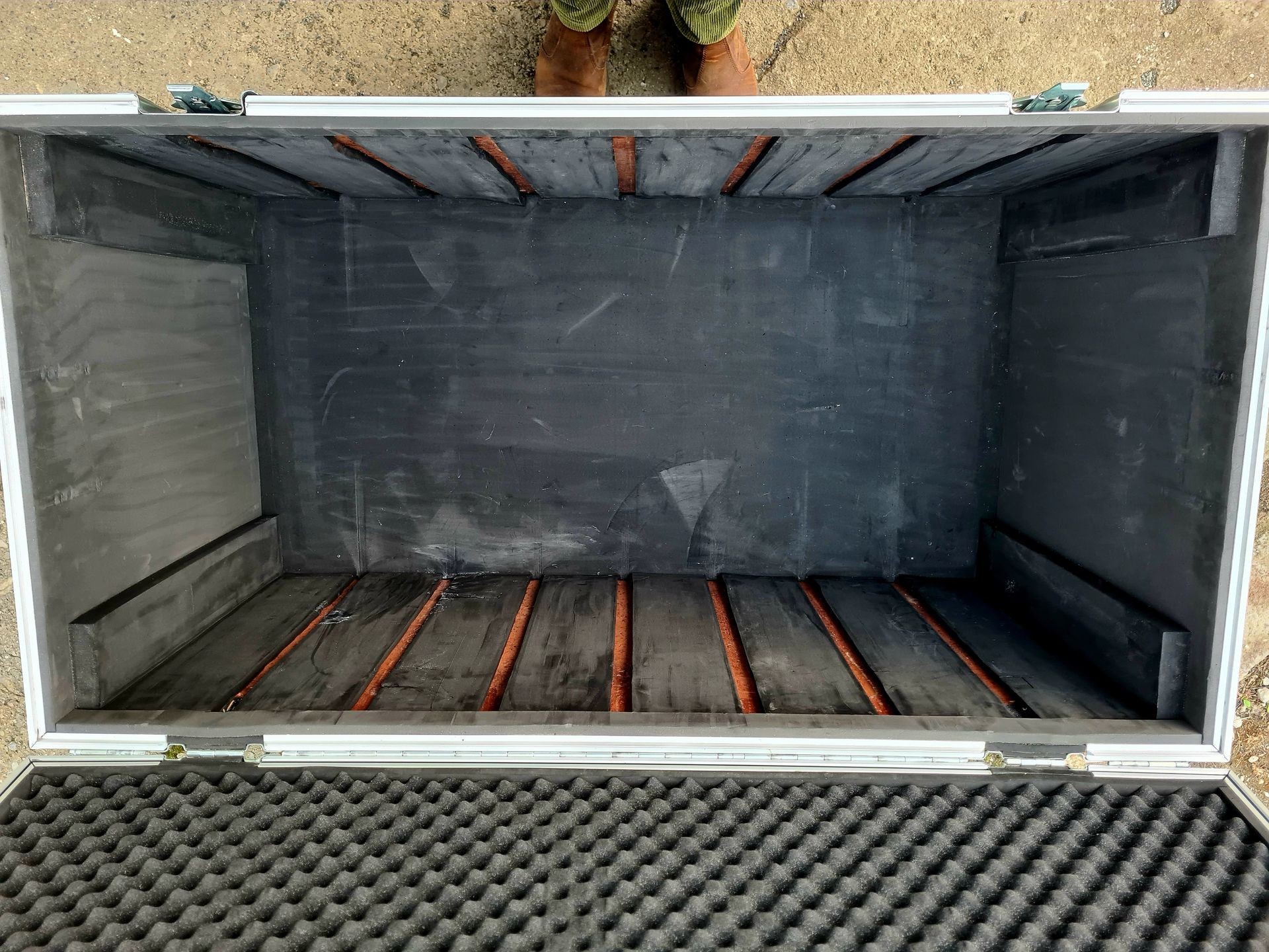 Empty large flight case for storage